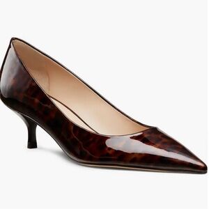 Stuart Weitzman leather kitten heel